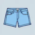 blue denim shorts image